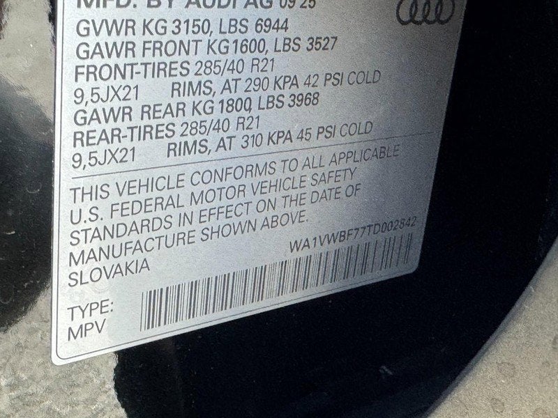 2026 Audi SQ7 Prestige