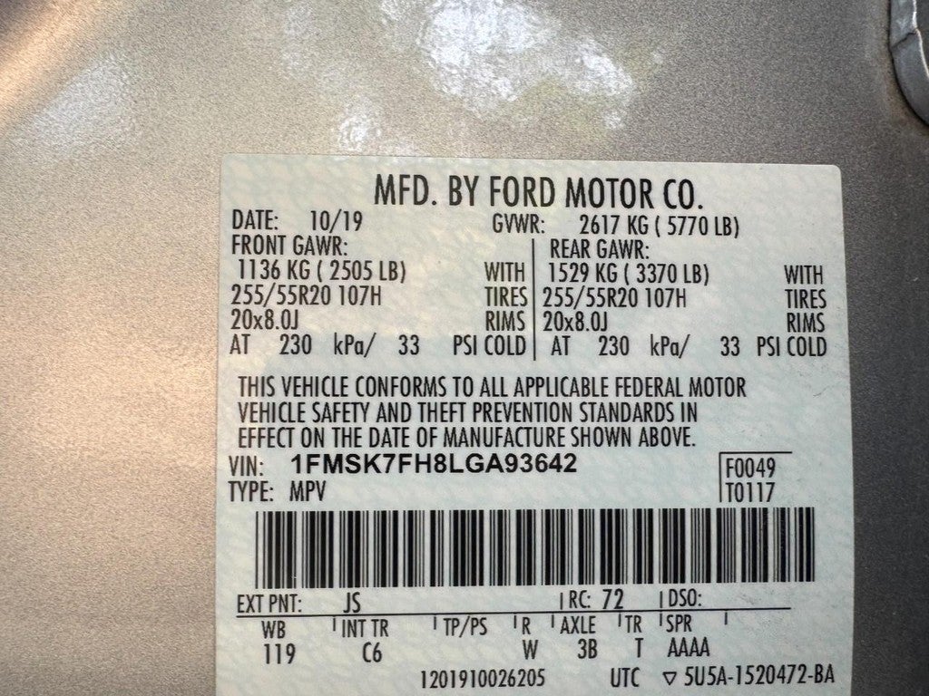 2020 Ford Explorer Limited RWD