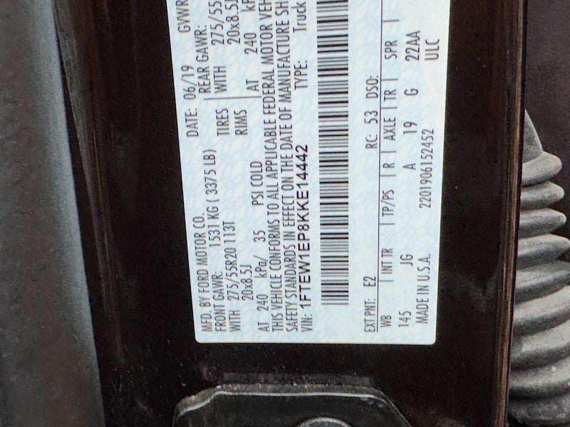 2019 Ford F-150 4WD SuperCrew 5.5' Box