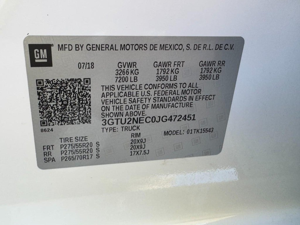 2018 GMC Sierra 1500 4WD Crew Cab 143.5" SLT