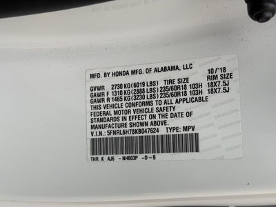 2019 Honda Odyssey EX-L Auto