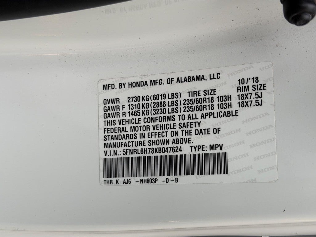 2019 Honda Odyssey EX-L Auto