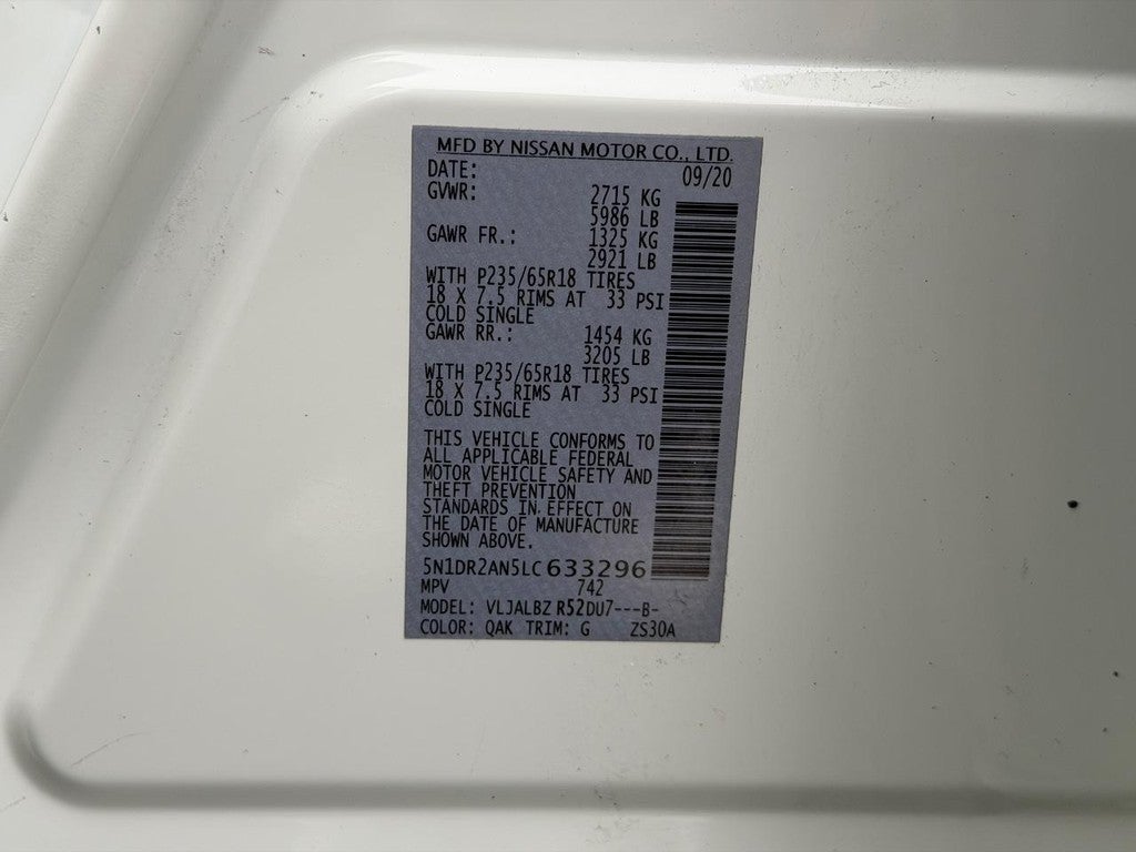 2020 Nissan Pathfinder FWD S