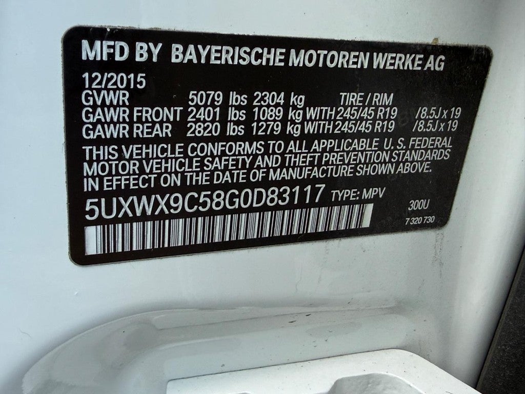 2016 BMW X3 AWD 4dr xDrive28i