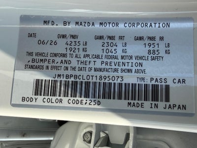 2026 Mazda Mazda3 Sedan 2.5 S Carbon Edition AWD