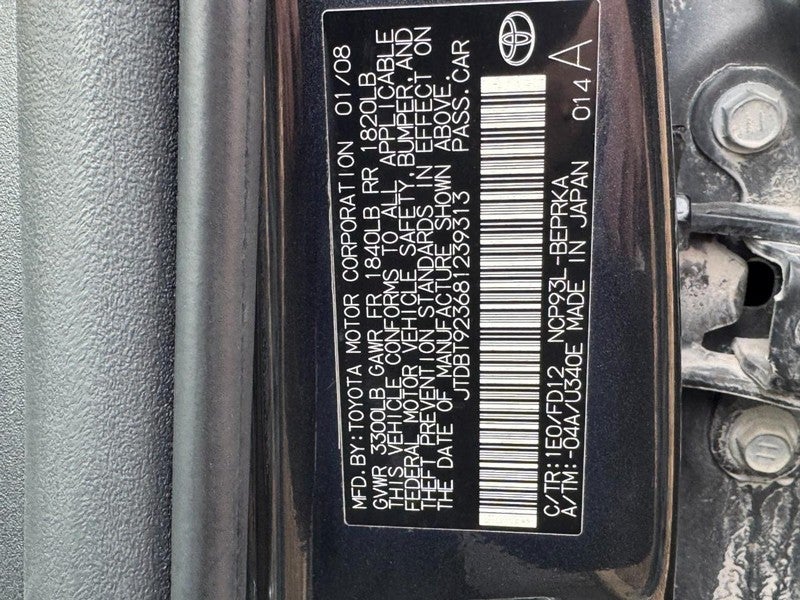 2008 Toyota Yaris 4dr Sdn Auto