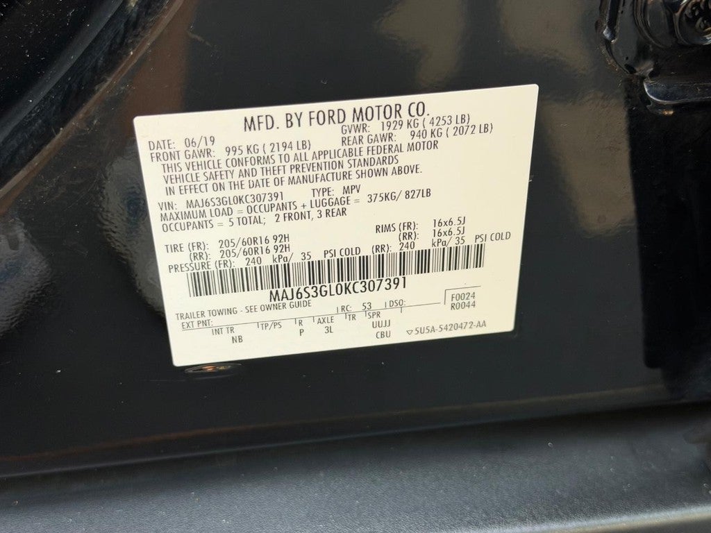 2019 Ford EcoSport SE 4WD