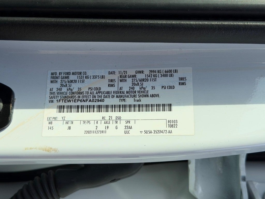 2022 Ford F-150 XL 4WD SuperCrew 5.5' Box