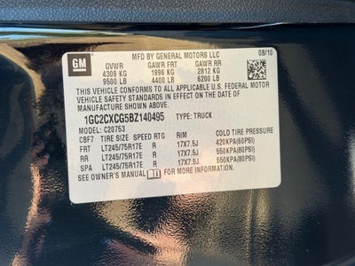 2011 Chevrolet Silverado 2500HD 2WD Ext Cab 144.2" LT