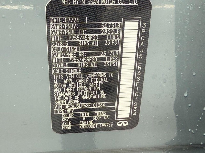 2025 INFINITI QX55 SENSORY AWD