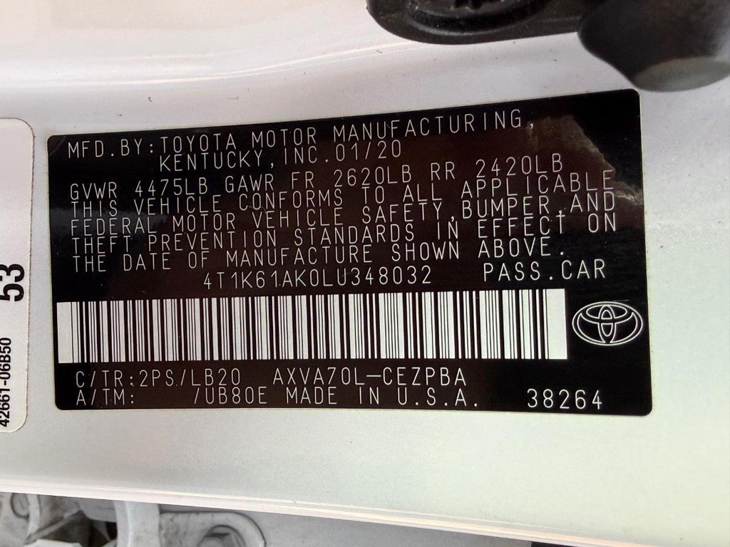 2020 Toyota Camry XSE Auto (Natl)