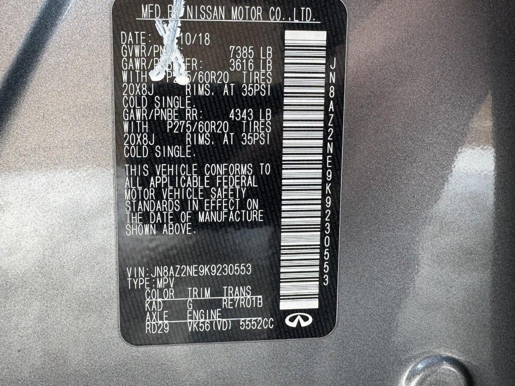 2019 INFINITI QX80 LUXE AWD