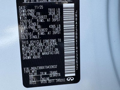 2026 INFINITI QX80 LUXE AWD