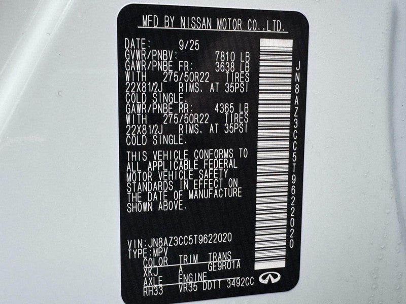 2026 INFINITI QX80 AUTOGRAPH AWD