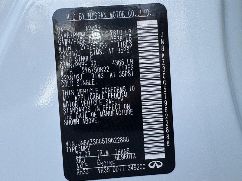 2026 INFINITI QX80 AUTOGRAPH AWD