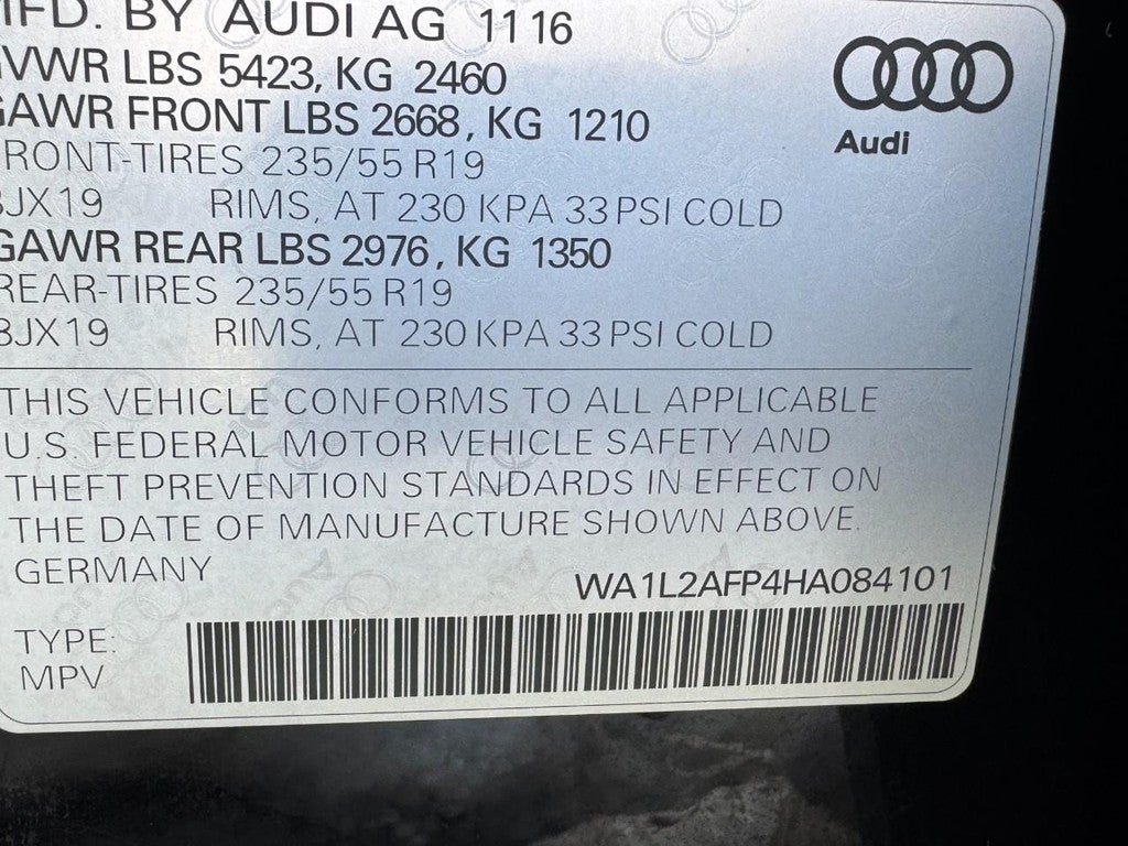 2017 Audi Q5 2.0 TFSI Premium Plus