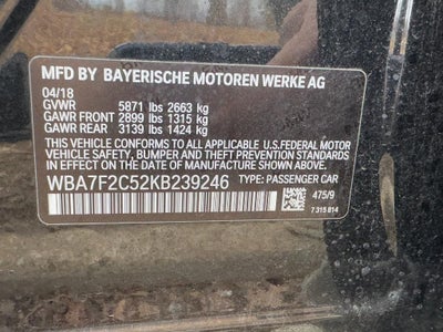 2019 BMW 7 Series 750i xDrive Sedan