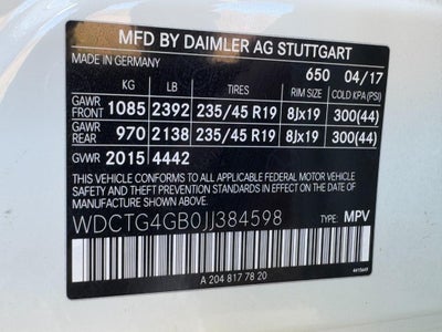 2018 Mercedes-Benz GLA GLA 250 4MATIC® SUV